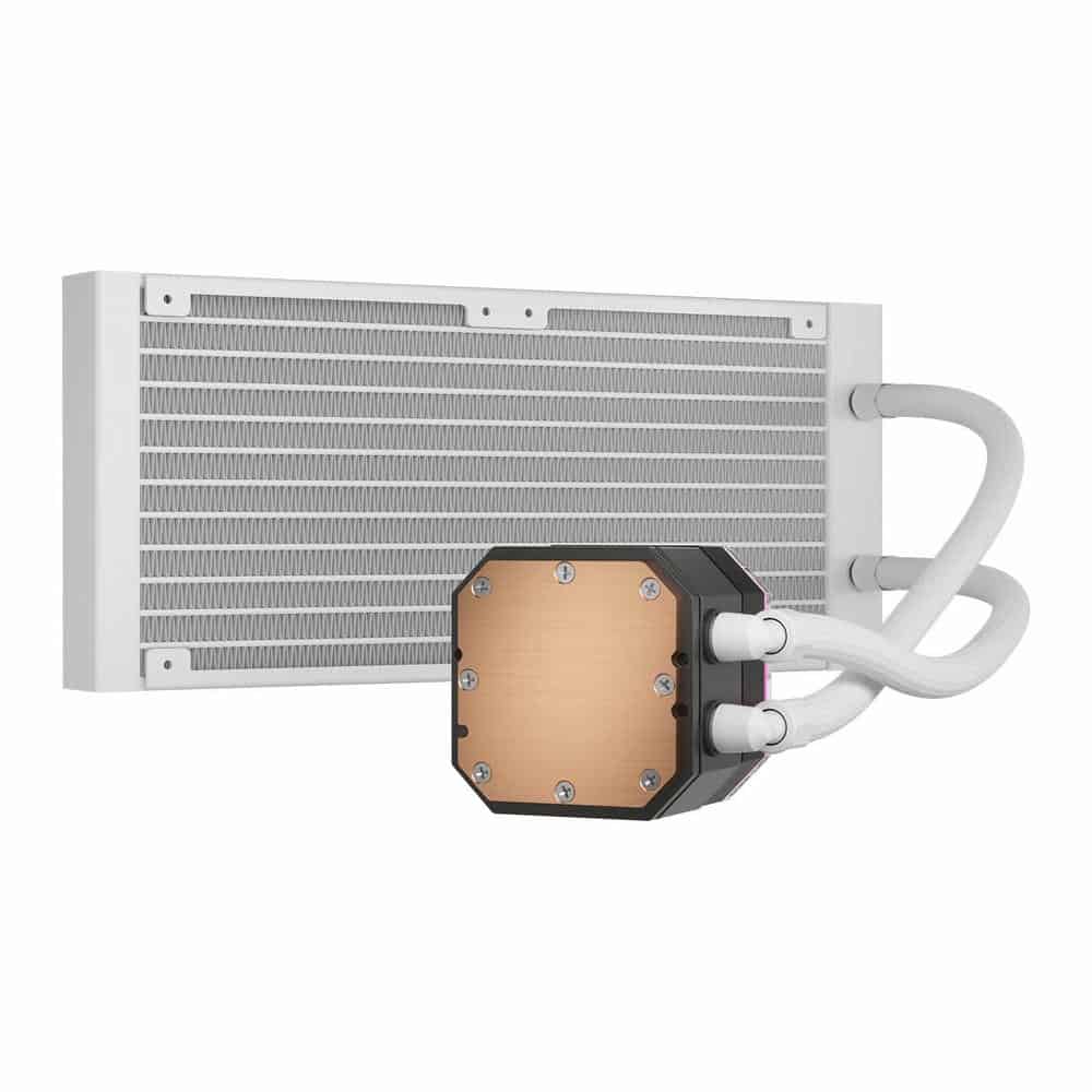 (image for) Corsair 5000D RGB Airflow White + RM8550 White PSU + Corsair H100i ELITE CAPELLIX XT White Bundle